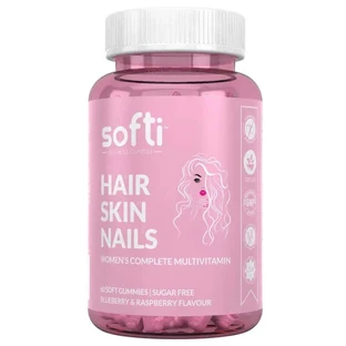 Softi Gummies pour les cheveux, la peau et les ongles, 60 gummies