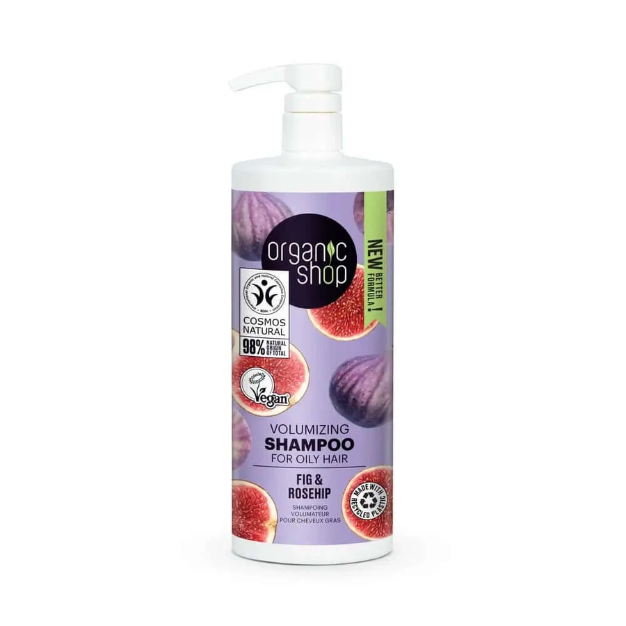 Organic Shop Volumizing Shampoo For Oily Hair Fig & Rosehip, 1000 Ml