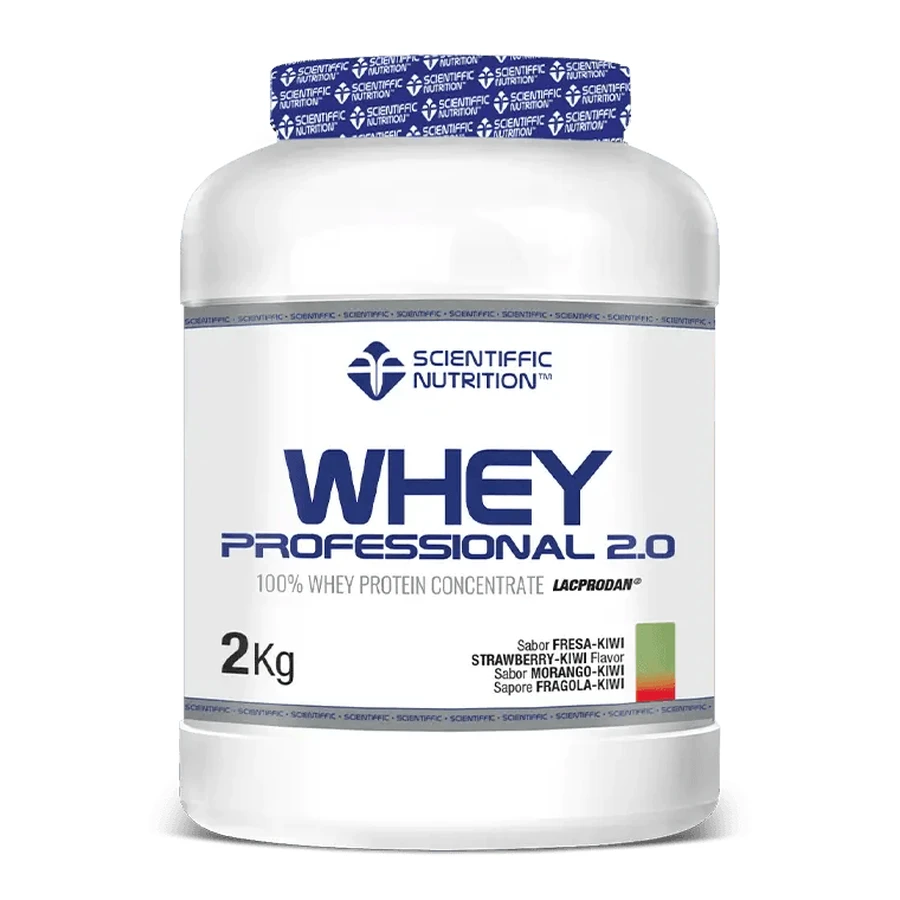 Scientiffic Nutrition Whey Professional 2.0 Aardbei Kiwi, 2 kg