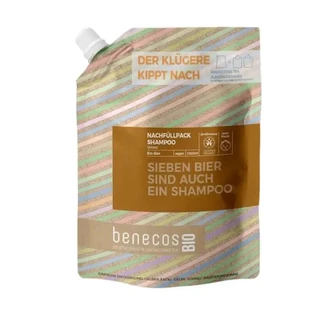 Benecos Shampooing unisexe à la bière recharge 1Lt Bio Vegan