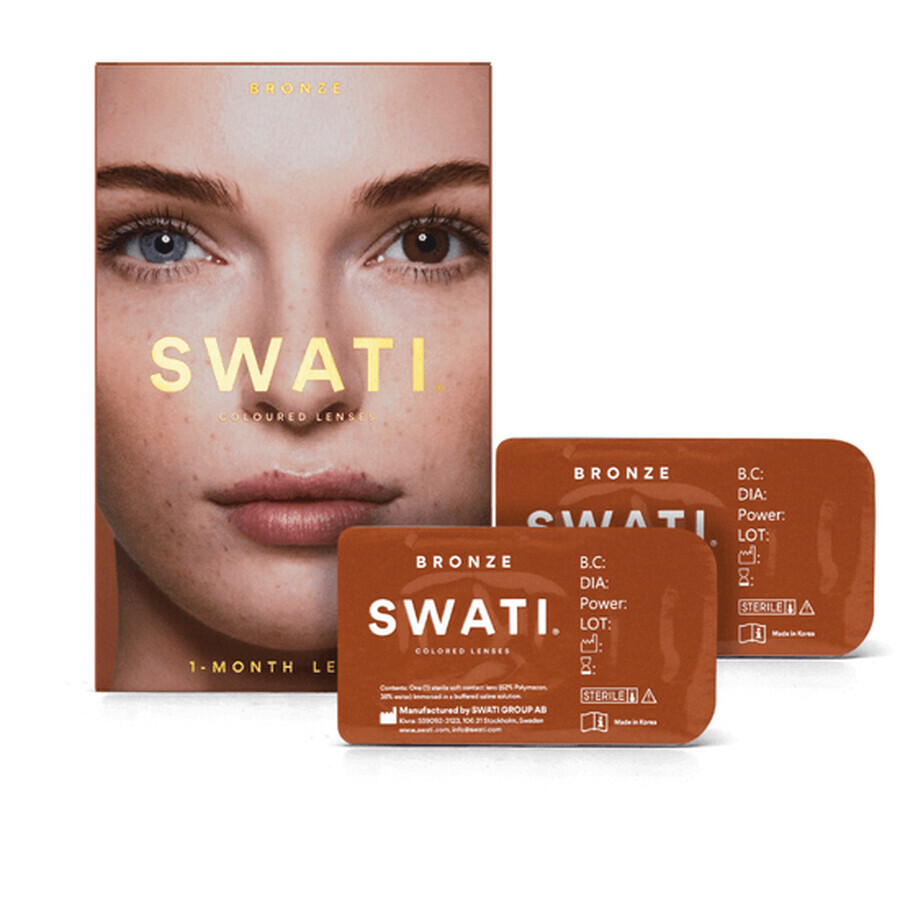 Gekleurde contactlenzen, 1 maand, Brons, Swati
