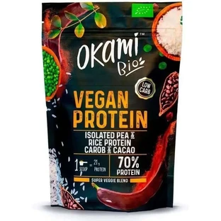 Okami Bio Erwteneiwit-Rijst-Cacao-Algarr 500Gr. Bio