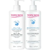 Topicrem Pack Baby Ultra-Feuchtigkeitsmilch 500 ml + Reinigungsgel 500 ml