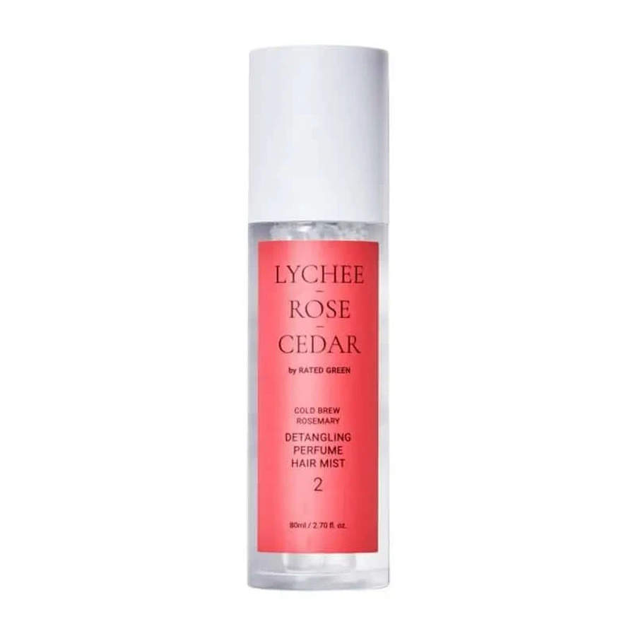 Rated Green Detangling Perfume Hair Mist 02 (Lychee-Rose-Zeder) , 80 ml