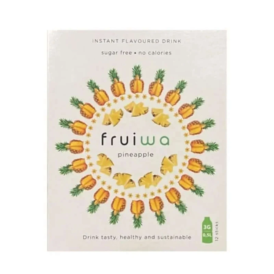 Fruiwa Instant-Getränkepulver mit Ananasgeschmack, Vitamin C und Süßstoff, 36 Gramm