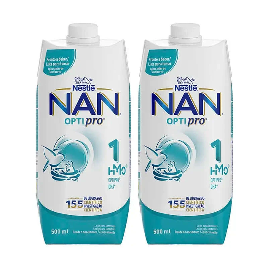 Nestlé Nan Optipro 1 Vloeibaar, 2X500 ml