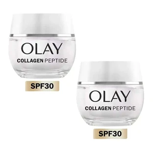 Olay Collageenpeptiden 24H Dagcrème Spf30, verpakking 2 x 50Ml