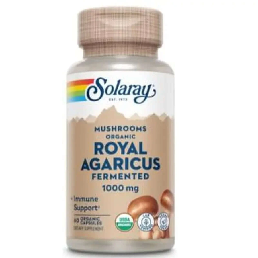 Solaray Royal Agaricus Zonnepaddenstoel 500Mg. 60 Capsulesveg