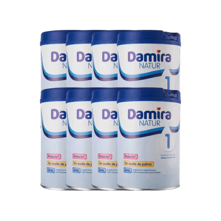 Pak 8 X Damira Natur 1 Opstartmelk 800 g