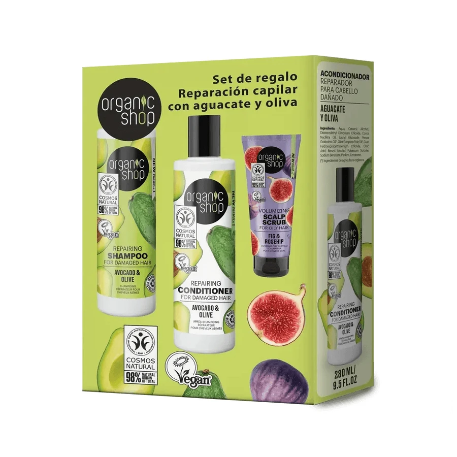 Organic Shop Os Herstellend Haar Geschenkset, 280Ml / 280Ml / 75Ml