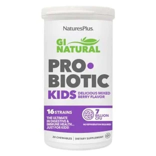 Natures Plus Gi Natural Probiotic Kids, 30 comprimés à croquer