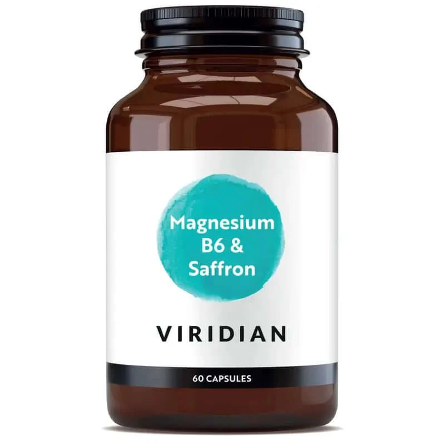 Viridian Magnesium+B6+Saffron 60Caps.Veg