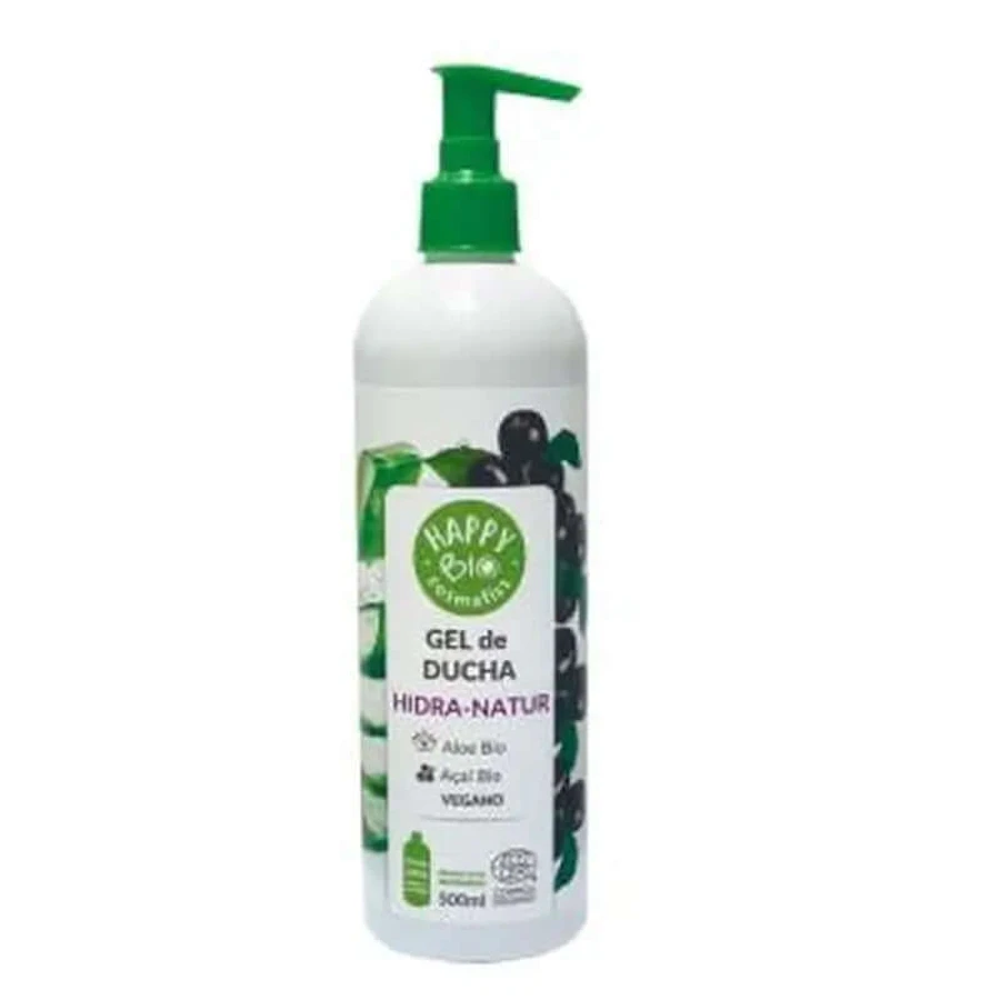 Happy Bio Duschgel Hidra-Natur Açai-Aloe 500Ml.Eco