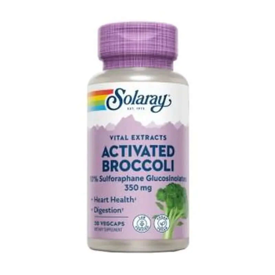 Solaray Activated Broccoli Seed Extract 350Mg. 30 Capsules