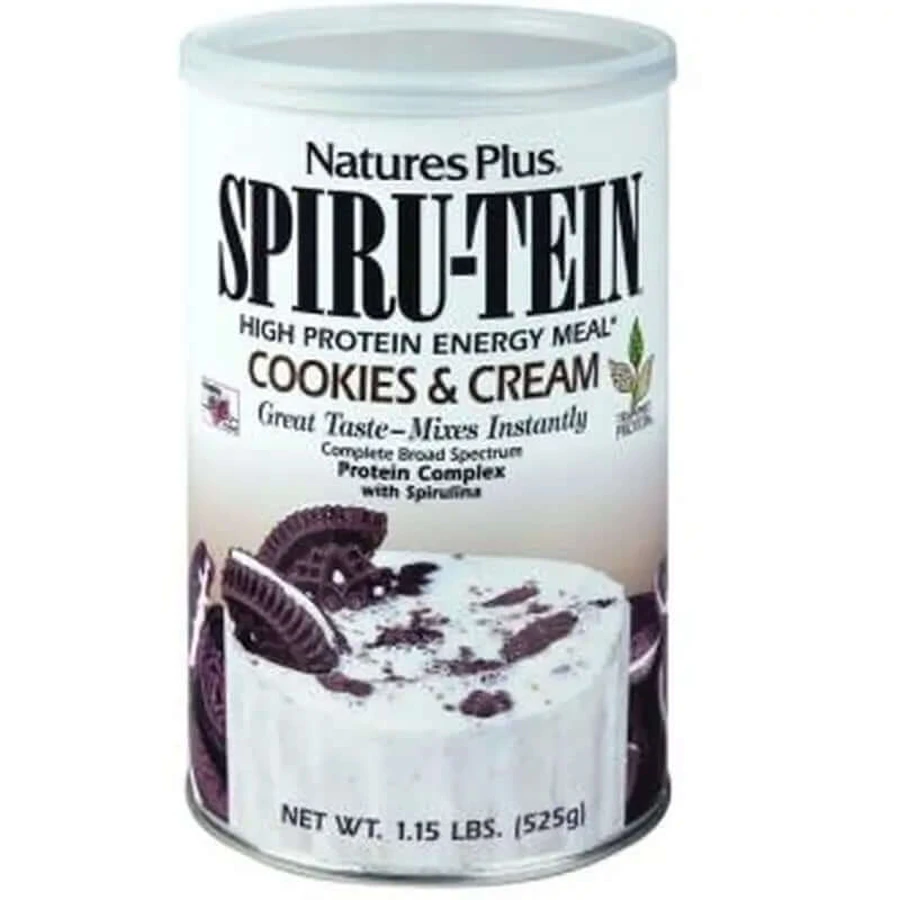 Natures Plus Spiru-Tein Kekse & Sahne, 525 g