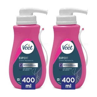 Veet Pack Ontharingscrème Normale en Droge Huid met Verdeler, 2 X 400 ml