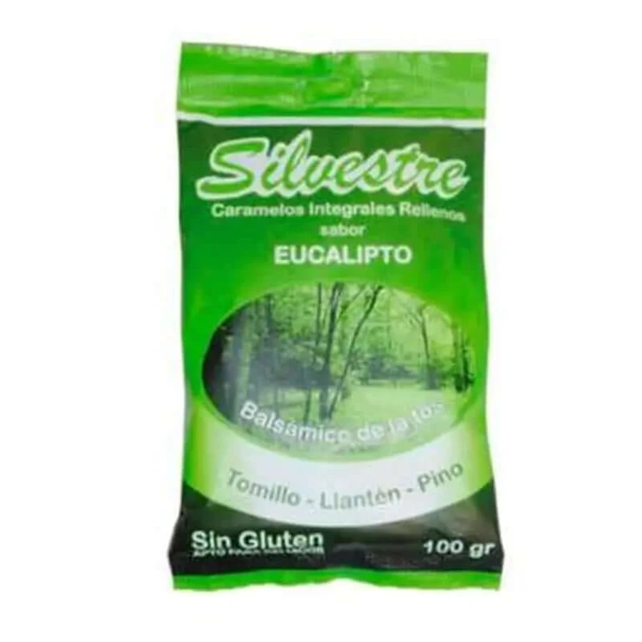 Silvestre Eucalyptus Suiker Gevuld Snoepje 100Gr.
