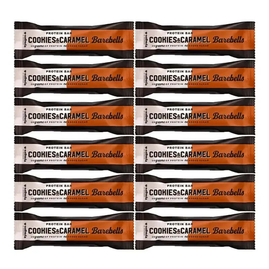 Barebells Batoane Cookies & Caramel , pachet 12 x 55 grame