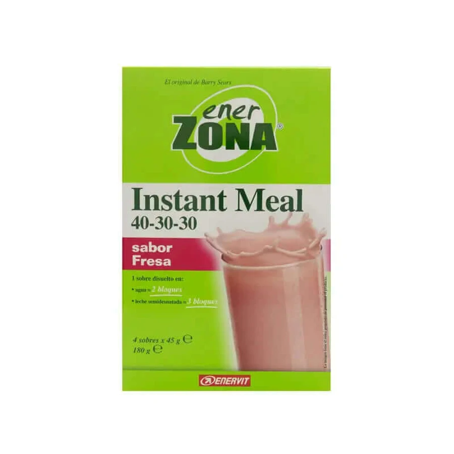 Enerzona Instant Meal Strawberry Flavor Box 4 sachets x 45 gr.