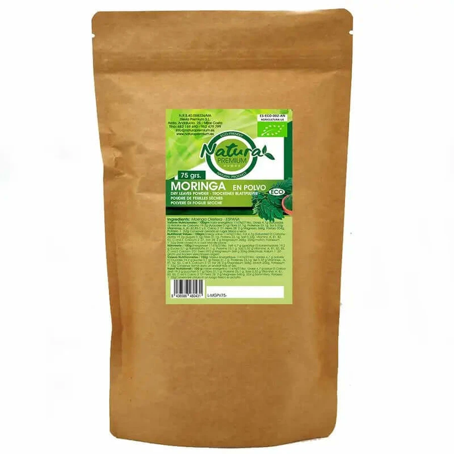 Natura Premium Moringa Ground Powder Bio , 75 grams