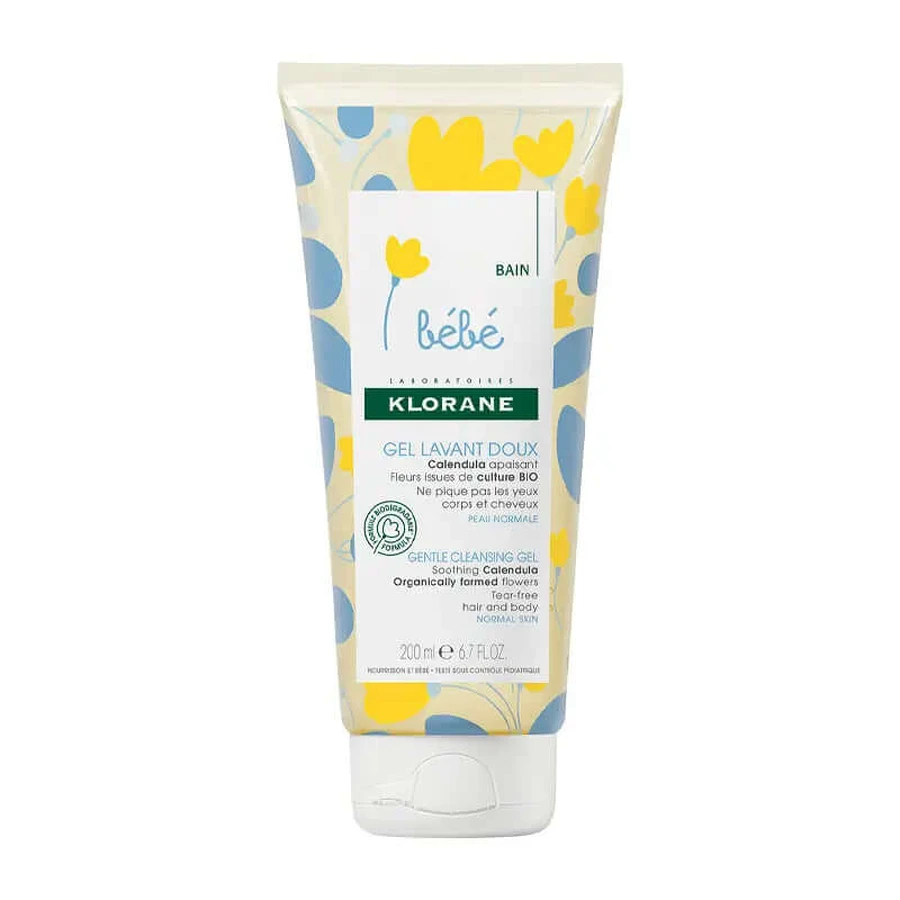Klorane Gel de bain pour bébé au Calendula 200 ml