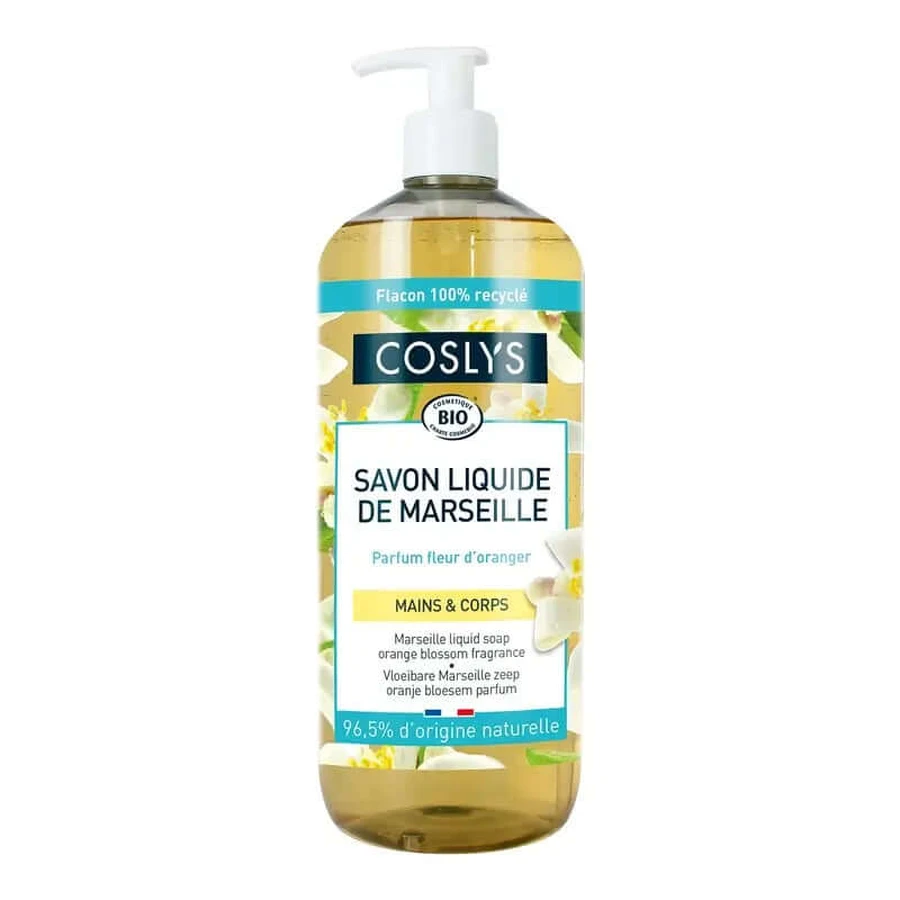 Savon de Marseille Coslys à l'arôme de fleur d'oranger 1L, 1000 ml