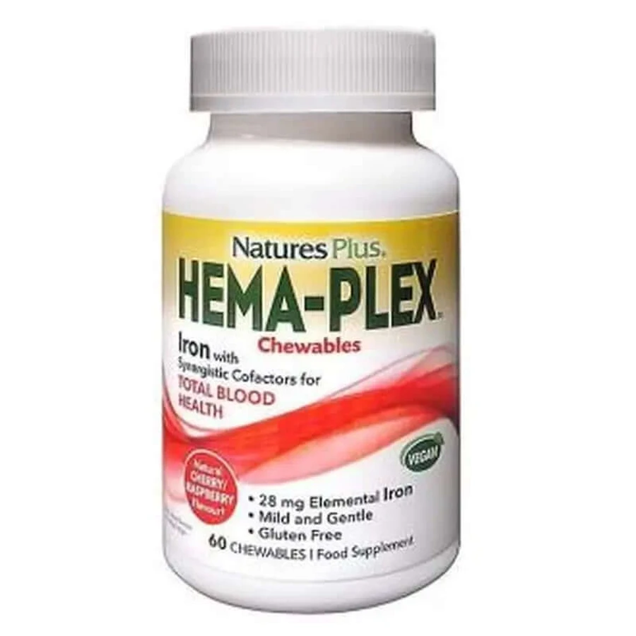 Natures Plus Hema-Plex Kauwtabletten, 60 tabletten