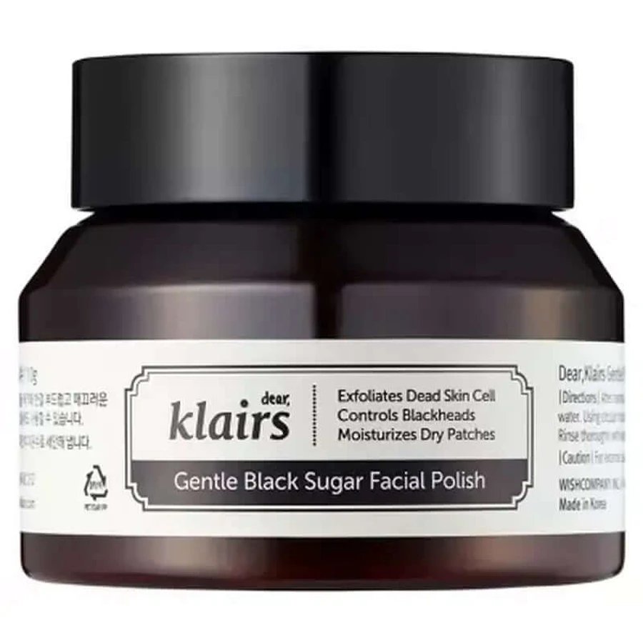 Klairs Doux polissage du visage au sucre noir, 110 gr