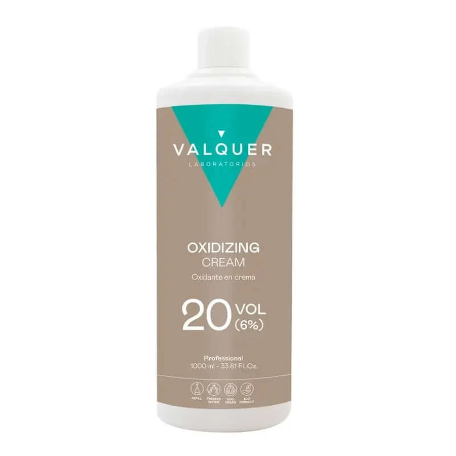 Valquer Agua Oxigenada 20 Vol (6 %) - Professionelles Haar-Oxidationsmittel , 1 L