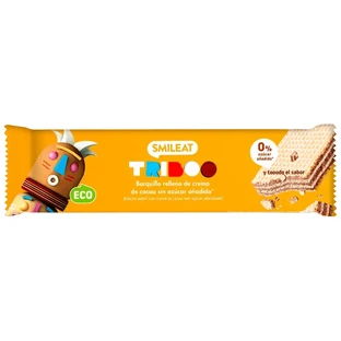 Smileat Barquillo Relleno de Crema de Cacao , 30 gr ECO