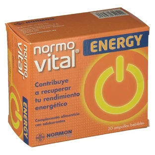 Normovital Energy Vitaminas C y B3, 20 Ampollas