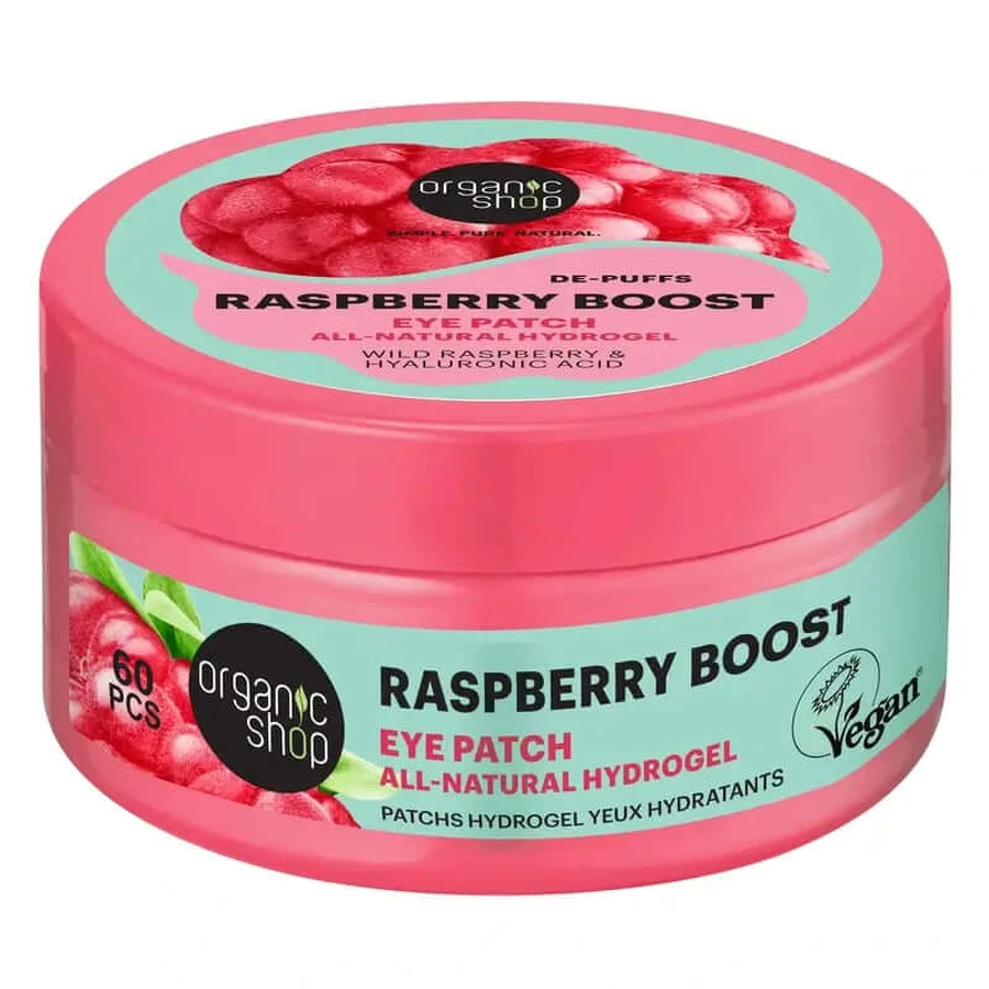 Organic Shop Fac Anti-Swelling Hydrogel Patches For Eye Contour "Raspberry Boost", 60 pcs. , 60 pcs