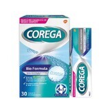 Package Effervescent Tablets Formula Bio, 30 tablets + Neutro Ultra Fixation Denture Adhesive Cream, 40 g, Corega