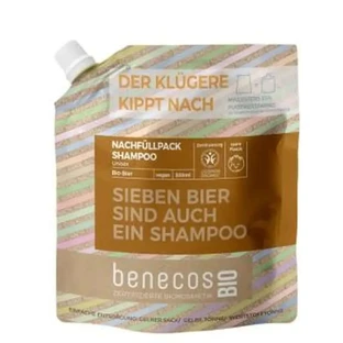 Benecos Shampooing Unisexe à la Bière Recharge 500Ml. Bio Vegan