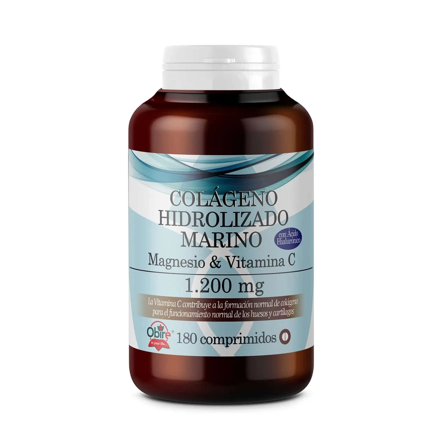 Obire Gran Formato Hydrolyzed Marine Collagen + Mg. 1200 Mg , 180 Tabletten