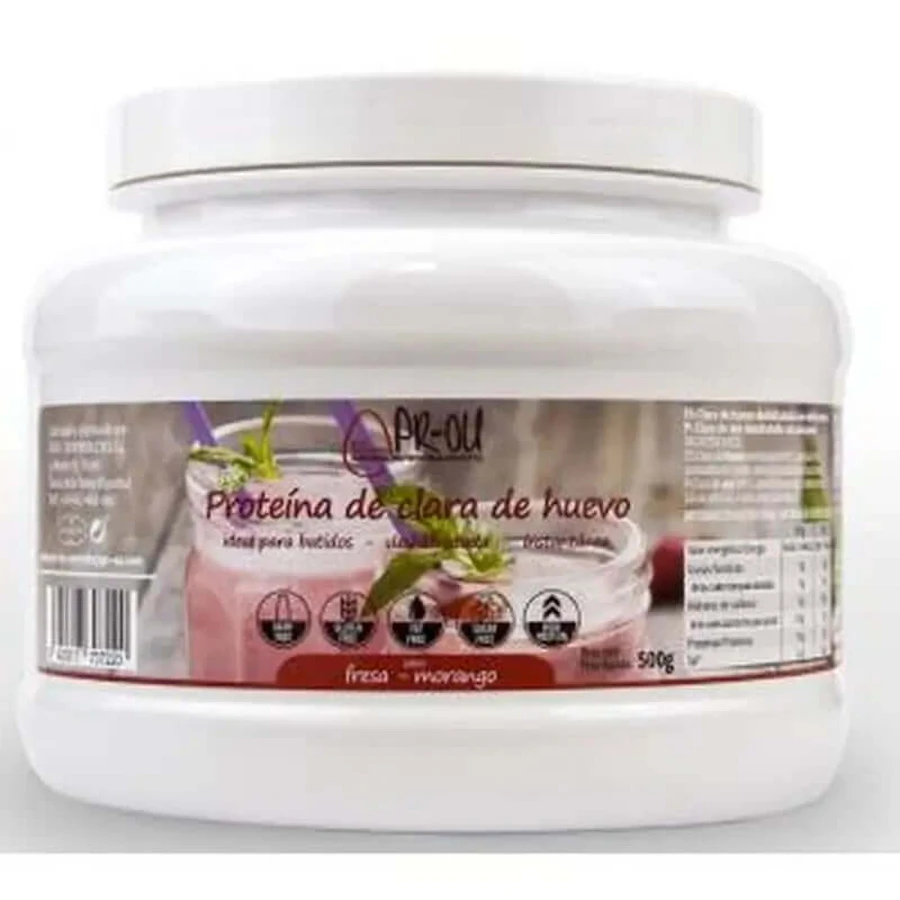Pr-Ou Strawberry Flavored Egg Whites 500Gr. Sg