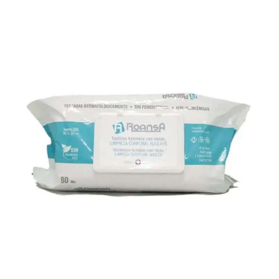 Roansa Lingettes d'hygiène personnelle pour adultes 80 unités