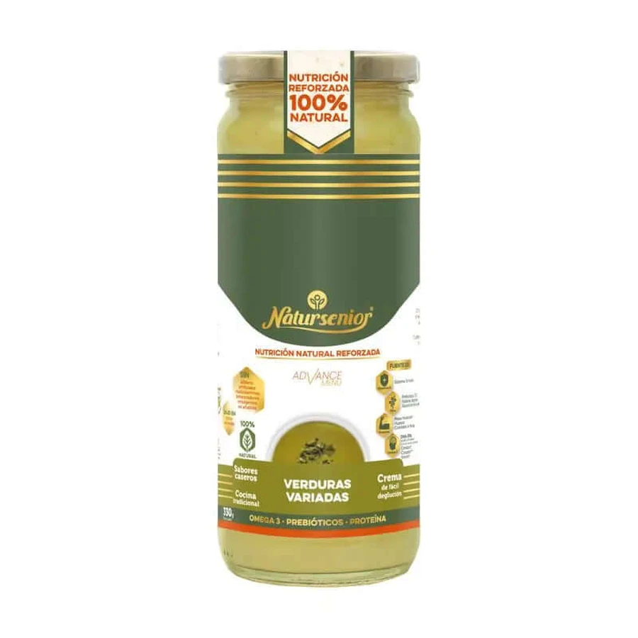 Natursenior Volwassenen Groentencrème Gemengde Groenten Met Omega 3 Dha, Prebiotica En Eiwitten. 255 gr
