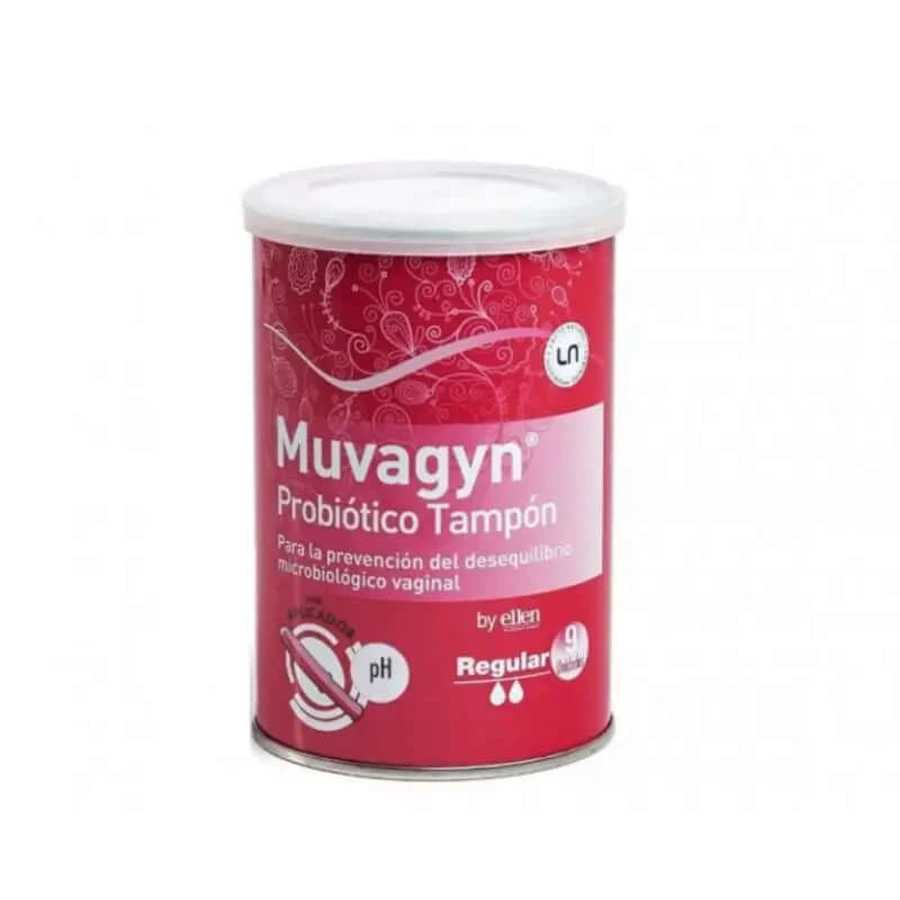 Casen Muvagyn Probiotische Regelmatige Tampon met Applicator 9 Eenheden