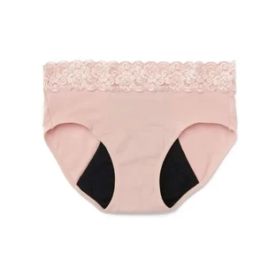Platanomelon Kiwitas Kanten Menstruatieslip Naakt / S