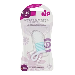 Antibacterial silver ion finger toothbrush, 0-12 months, Nip