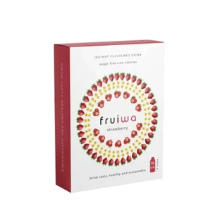 Fruiwa Instant Drankpoeder met Aardbeiensmaak, Vitamine C en Zoetstof , 36 gram