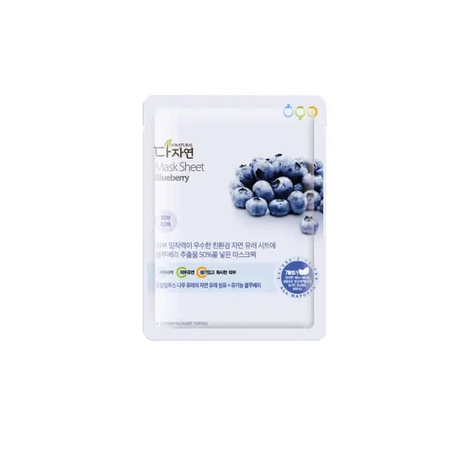 All Natural Sheet Mask Blueberry, 25 ml