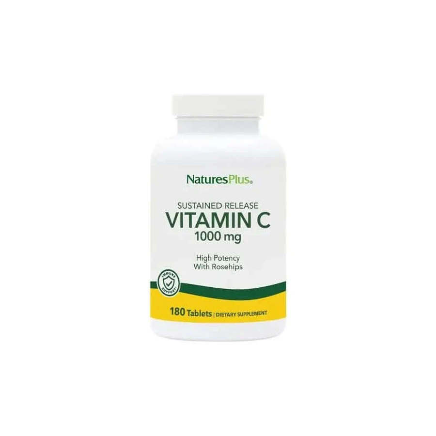 Natures Plus Vit. C 1000Mg.Con Escaramujo, 180 Comprimidos