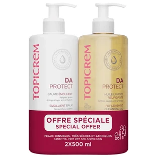 Topicrem Pack Da Protect Emollient Balm 500 Ml + Cleansing Oil 500 Ml 50%.
