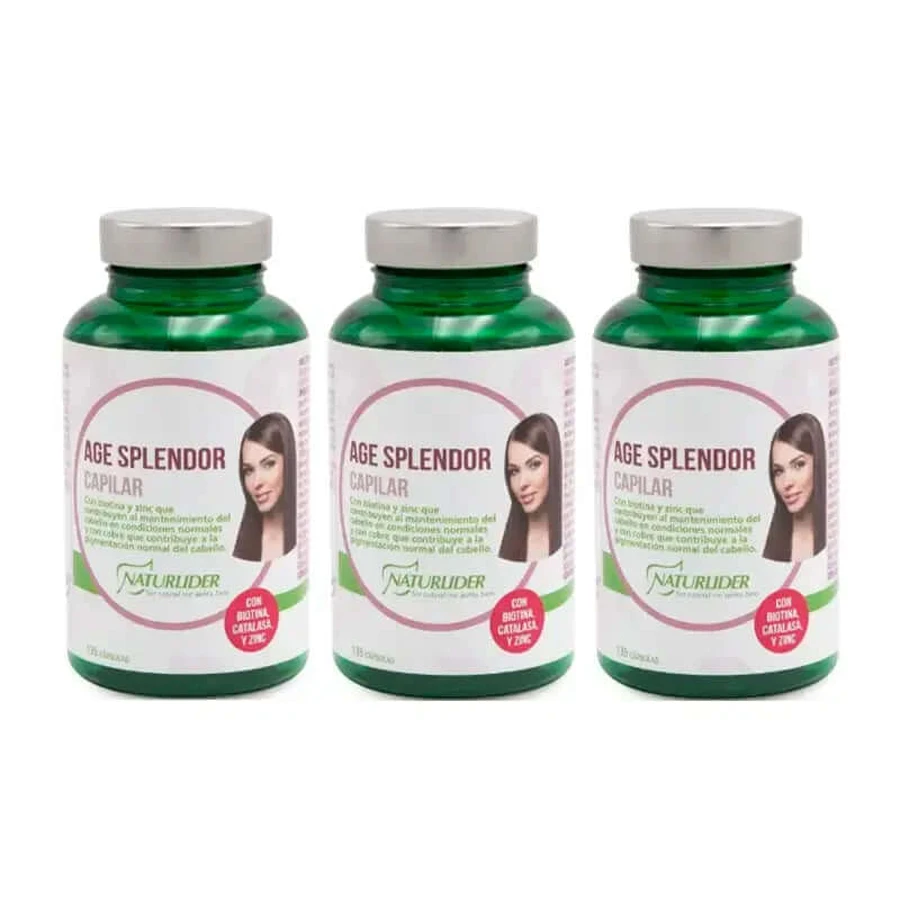 Naturlider Age Splendor Haar Splendor Met Catalase Kanaalblok, Pak 3 x 135 Capsules