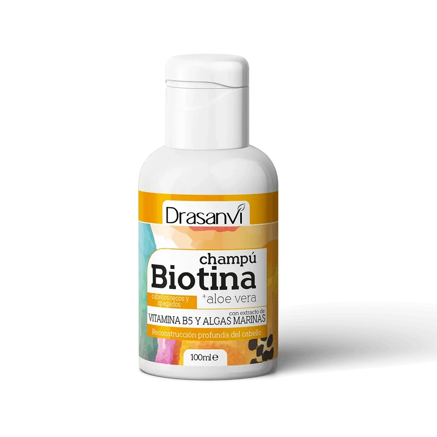 Drasanvi Biotina Champu Y Aloe Vera Cabello Seco Y Apagado Bote , 100 ml