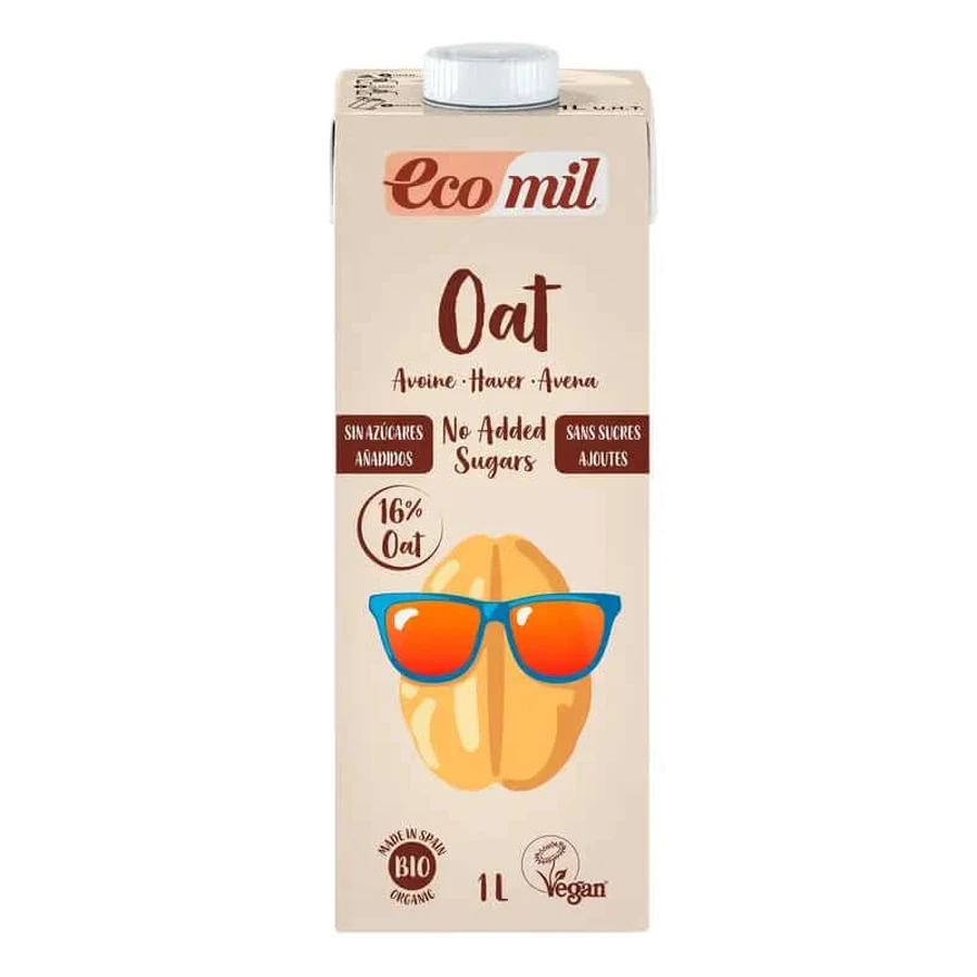 Ecomil Hafer ohne Zuckerzusatz Bio, 1 Liter