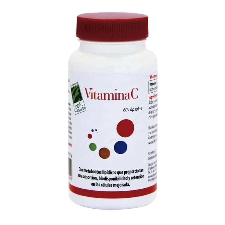 100%Natura Vitamine C, 60 Capsules