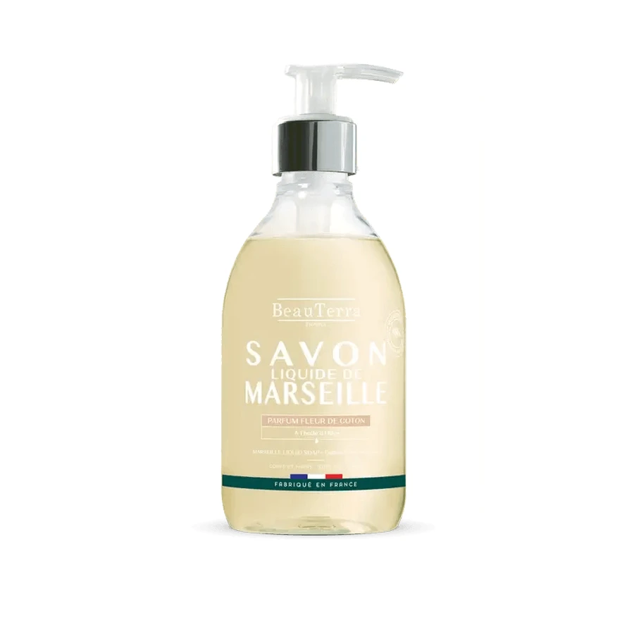 Beauterra Savon de Marseille à la fleur de coton, 300 ml